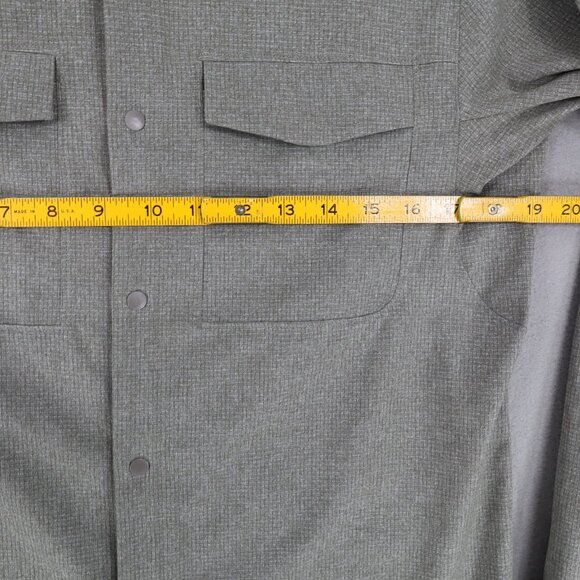 Lululemon Shirt Men Small Airing Easy Overshirt Heathered Olive Vent Long Sleeve - Picture 4 of 5